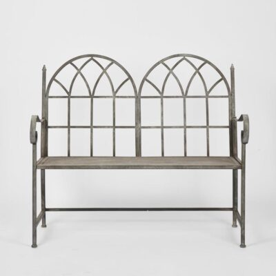 Chatsworth Verandah Bench French Provincial Garden Bench in Weathered Grey