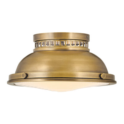 Chessington Hamptons Ceiling Flush Light Heritage Brass