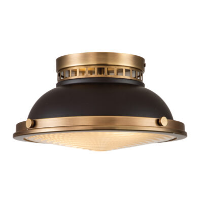 Chessington Heritage Ceiling Flush Light Bronze And Brass
