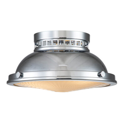 Chessington Industrial Ceiling Flush Light Polished Chrome