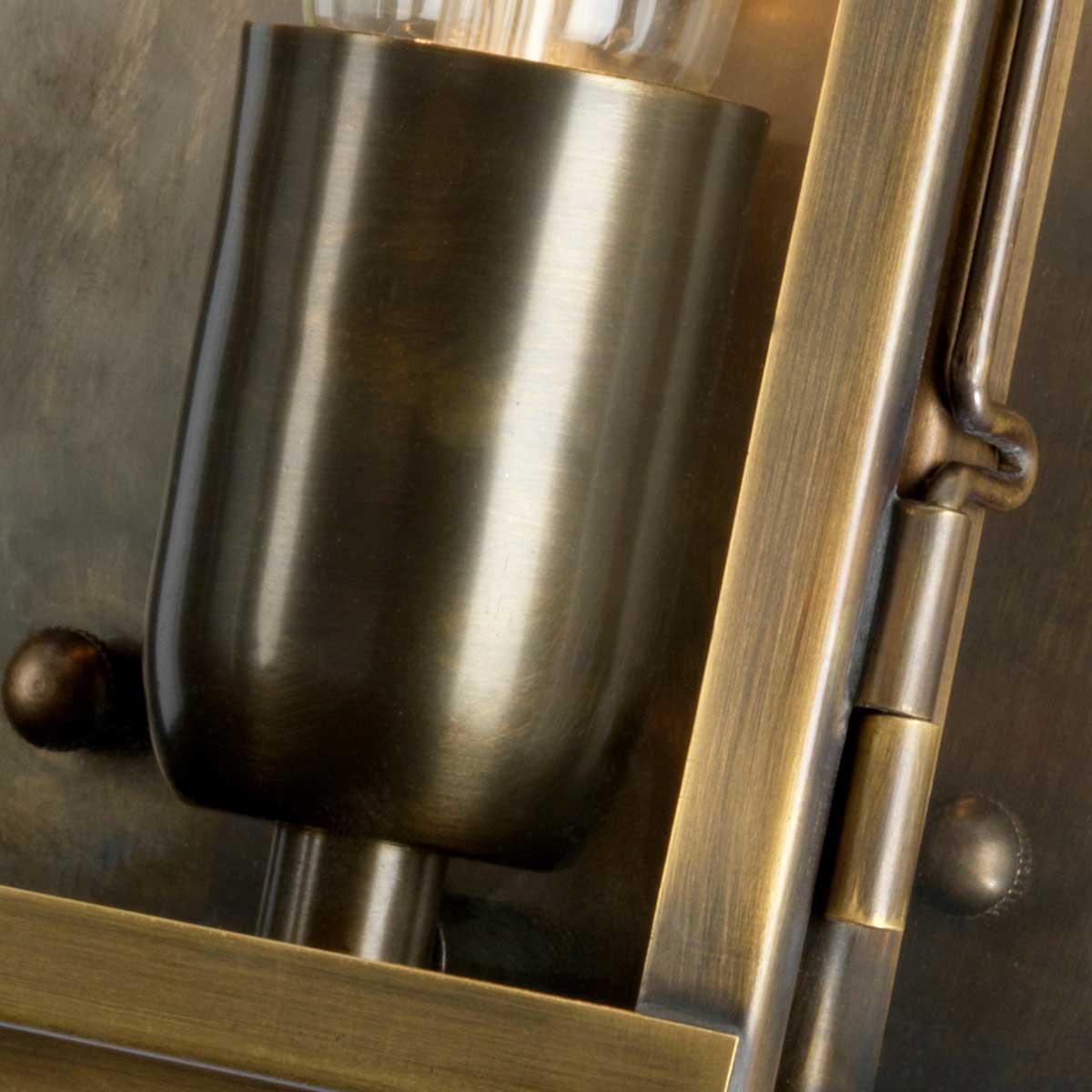 Chessworth Manor Traditional Wall Lantern Aged Brass Chessworth Manor Traditional Wall Lantern Aged Brass — detail view