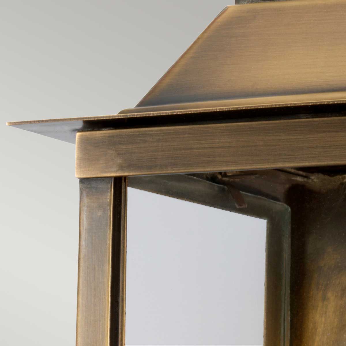 Chessworth Manor Traditional Wall Lantern Aged Brass Chessworth Manor Traditional Wall Lantern Aged Brass — detail view
