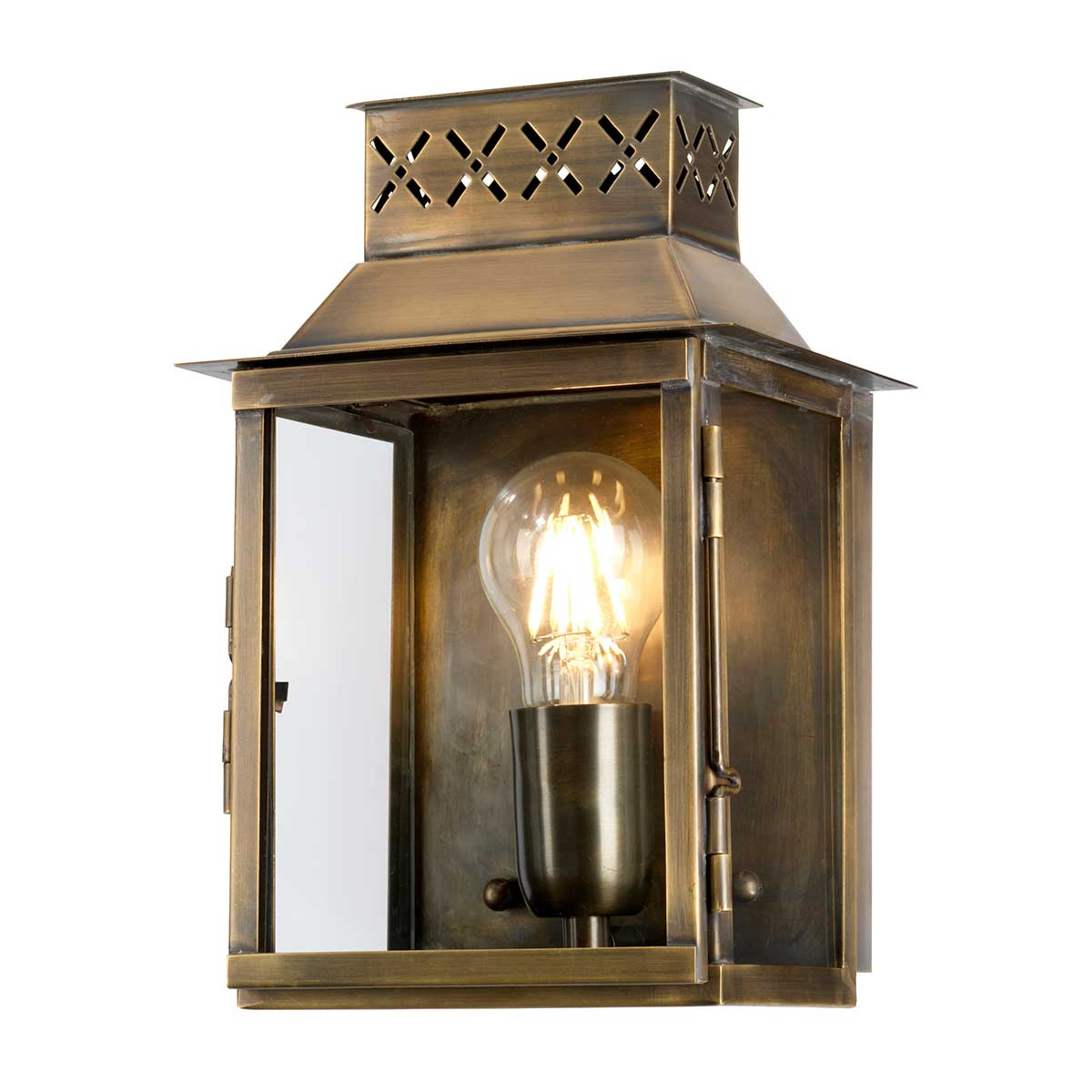 Chessworth Manor Traditional Wall Lantern Aged Brass