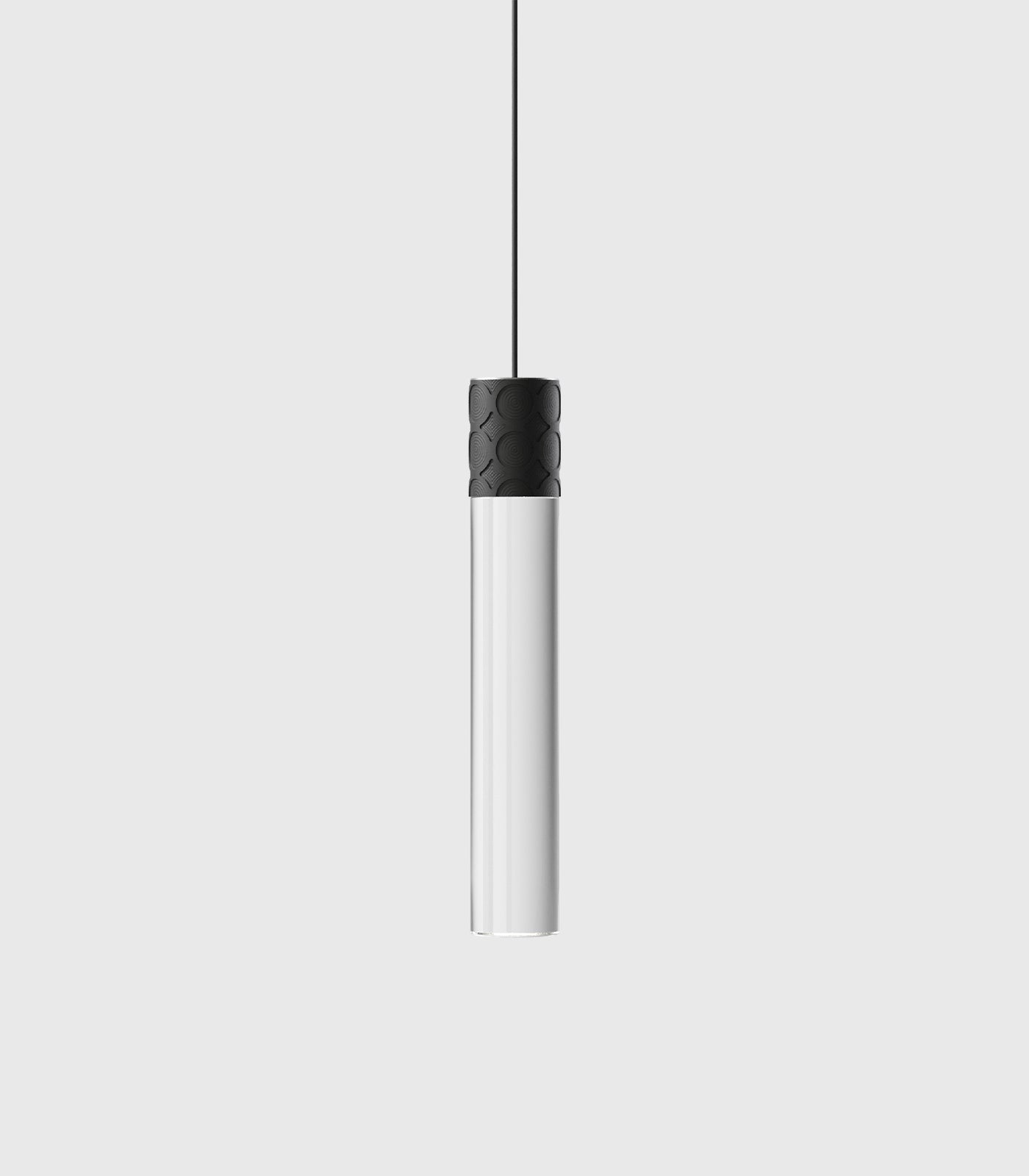 Chesterhall Contemporary Cylinder Pendant Light Black and Clear