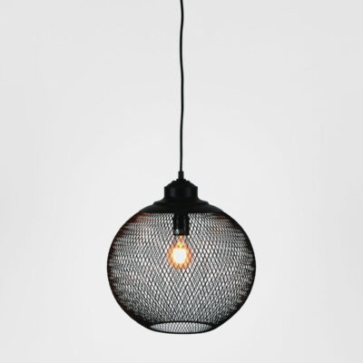 Cheswick Industrial Ceiling Pendant Black Mesh