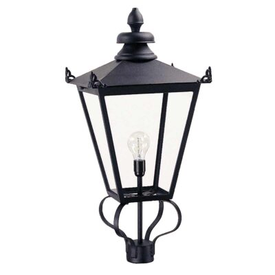 Cheswold Victorian Style Outdoor Lamp Post Lantern Head in Black