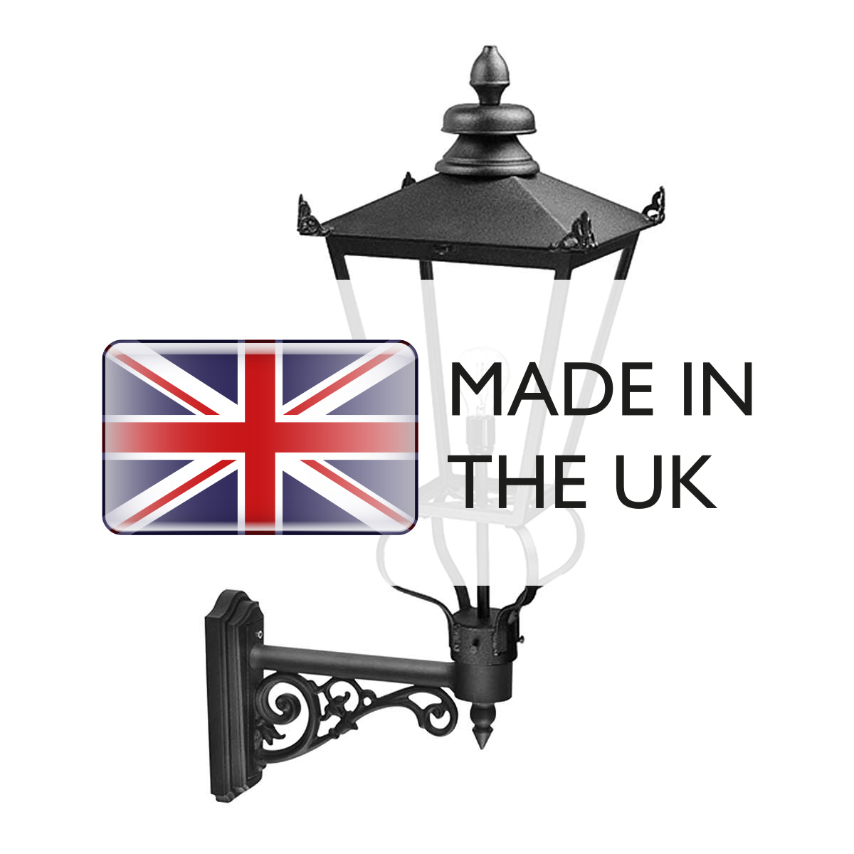 Cheswold Victorian Style Outdoor Wall Lantern Black