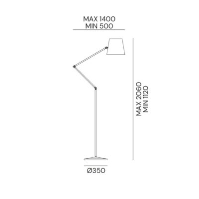 Chronicle Industrial Floor Lamp Antique Brass