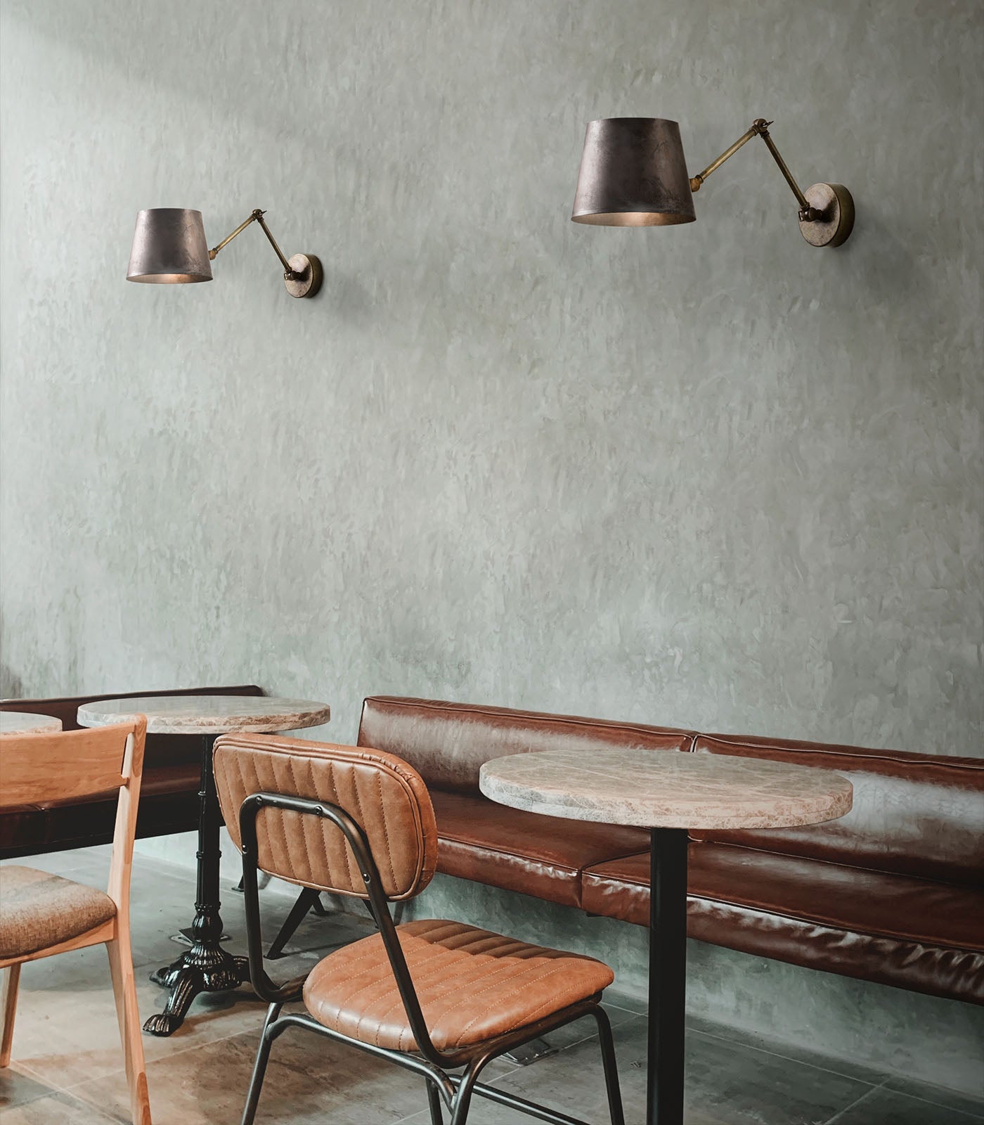 Chronicle Industrial Wall Light Antique Brass