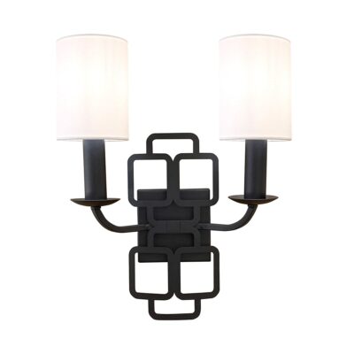 Clairmont Fretwork Wall Light Black