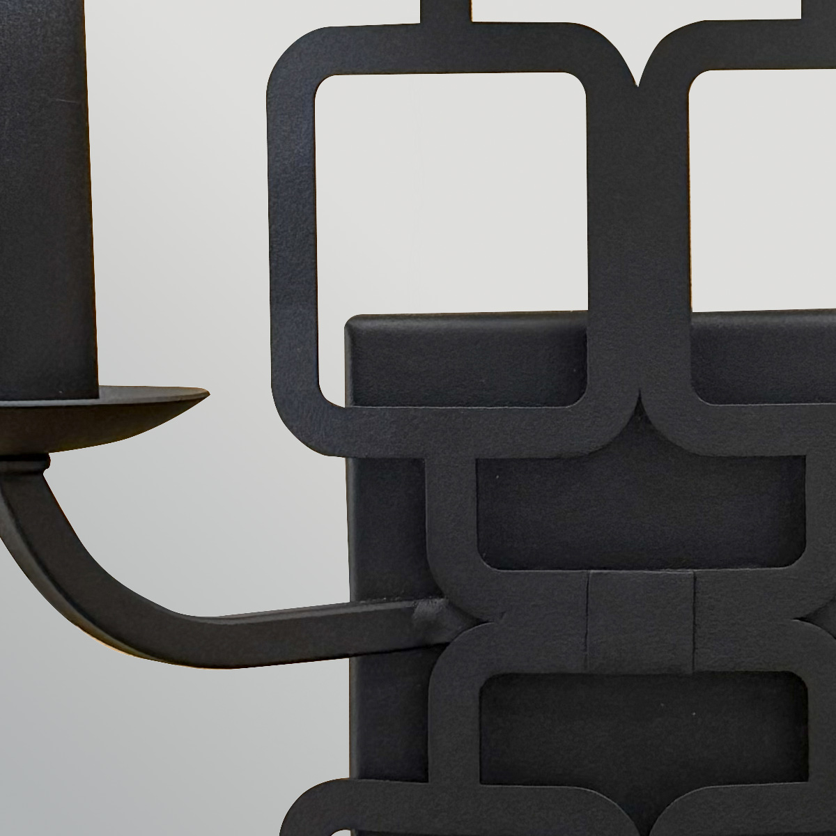 Clairmont Fretwork Wall Light Black Clairmont Fretwork Wall Light Black — detail view