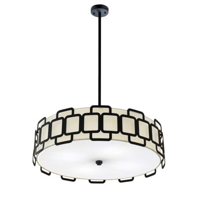 Clairmont Hamptons Geometric Cage Pendant Black