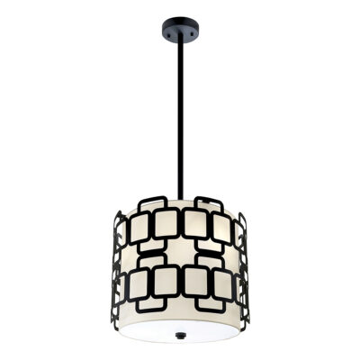 Clairmont Heritage Fretwork Pendant Black