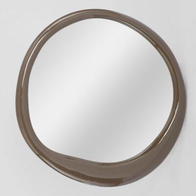 Claybury Round Mirror High Gloss Chocolate