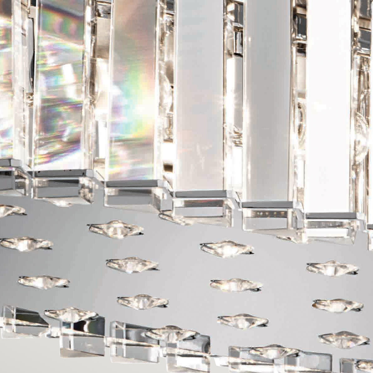 Clearwater Sky Crystal Oval Island Pendant Chrome Clearwater Sky Crystal Oval Island Pendant Chrome — detail view