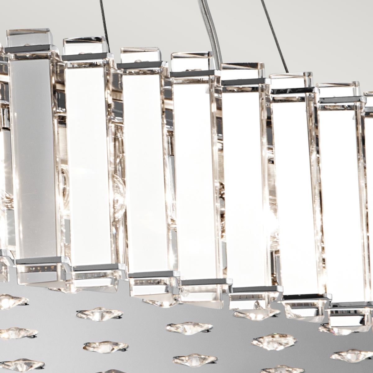 Clearwater Sky Crystal Oval Island Pendant Chrome Clearwater Sky Crystal Oval Island Pendant Chrome — detail view