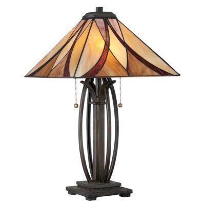 Cliveden Park Tiffany Style Table Lamp Bronze