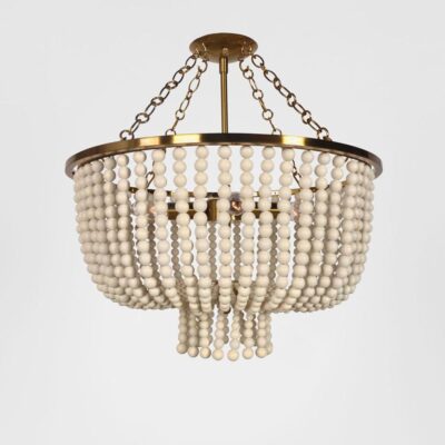 Cloverfield Hamptons Beaded Ceiling Pendant Antique Gold