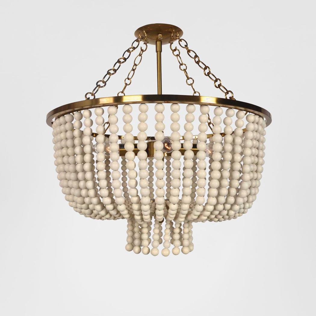 Cloverfield Hamptons Beaded Ceiling Pendant Antique Gold