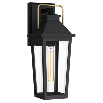 Coastal Reach Hamptons Outdoor Wall Lantern Matt Black & Brass