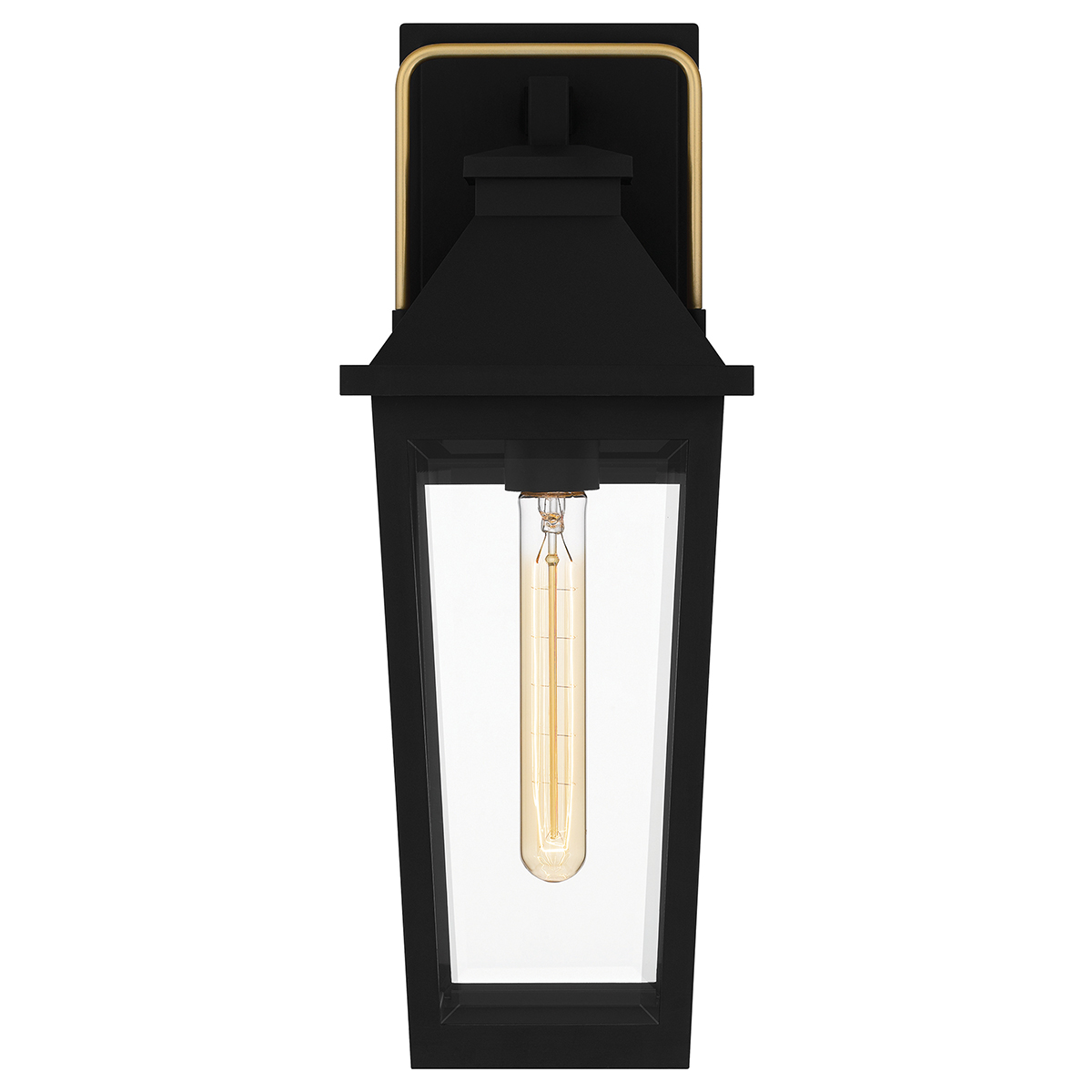 Coastal Reach Hamptons Outdoor Wall Lantern Matt Black & Brass Coastal Reach Hamptons Outdoor Wall Lantern Matt Black & Brass