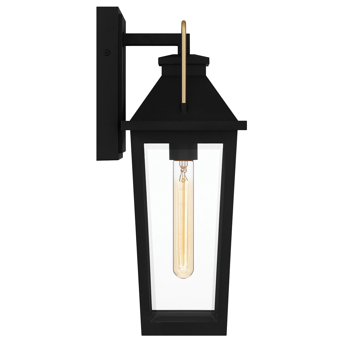 Coastal Reach Hamptons Outdoor Wall Lantern Matt Black & Brass Coastal Reach Hamptons Outdoor Wall Lantern Matt Black & Brass
