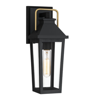 Coastal Reach Hamptons Outdoor Wall Lantern Matt Black & Brass