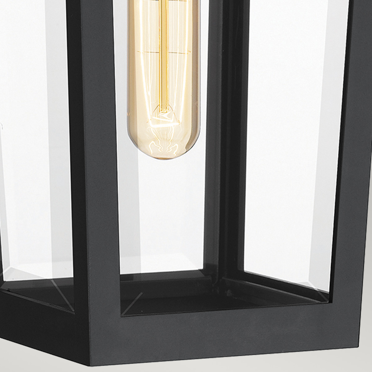 Coastal Reach Hamptons Outdoor Wall Lantern Matt Black & Brass Coastal Reach Hamptons Outdoor Wall Lantern Matt Black & Brass — detail view