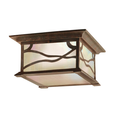 Cobden Hall Traditional Outdoor Ceiling Flush Distressed Copper