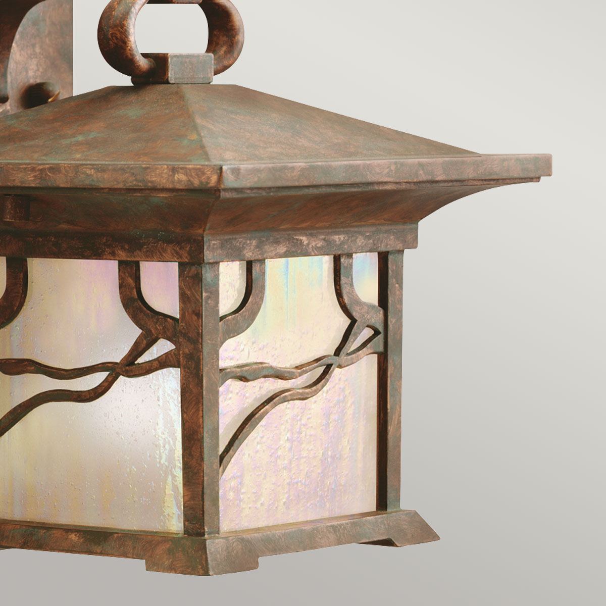 Cobden Hall Traditional Outdoor Wall Lantern Distressed Copper Cobden Hall Traditional Outdoor Wall Lantern Distressed Copper — detail view