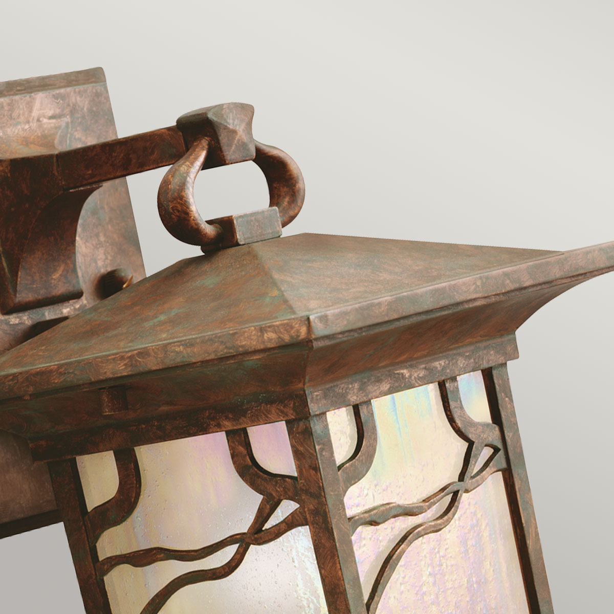Cobden Hall Traditional Outdoor Wall Lantern Distressed Copper Cobden Hall Traditional Outdoor Wall Lantern Distressed Copper — detail view
