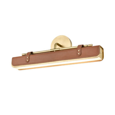 Cognac Harbour Pendant Retro Modern Wall Light Vintage Brass And Cognac Leather