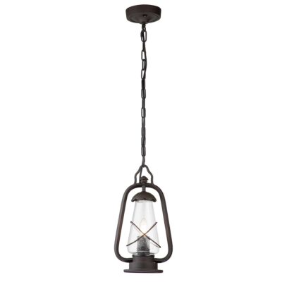 Colliers Row Traditional Chain Lantern Outdoor Pendant in Old Bronze