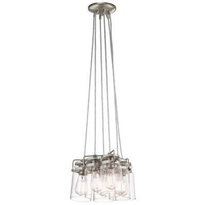 Combe Bassett Hamptons 6 Light Cluster Pendant Brushed Nickel