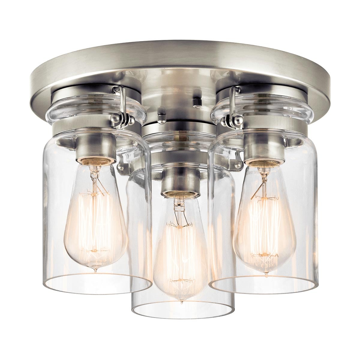 Combe Bassett Industrial Ceiling Flush Brushed Nickel