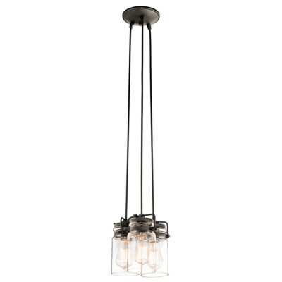 Combe Bassett Industrial Cluster Pendant Bronze
