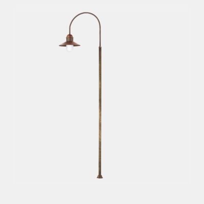 Como Heritage Post Light Antique Brass And Copper With Clear Glass