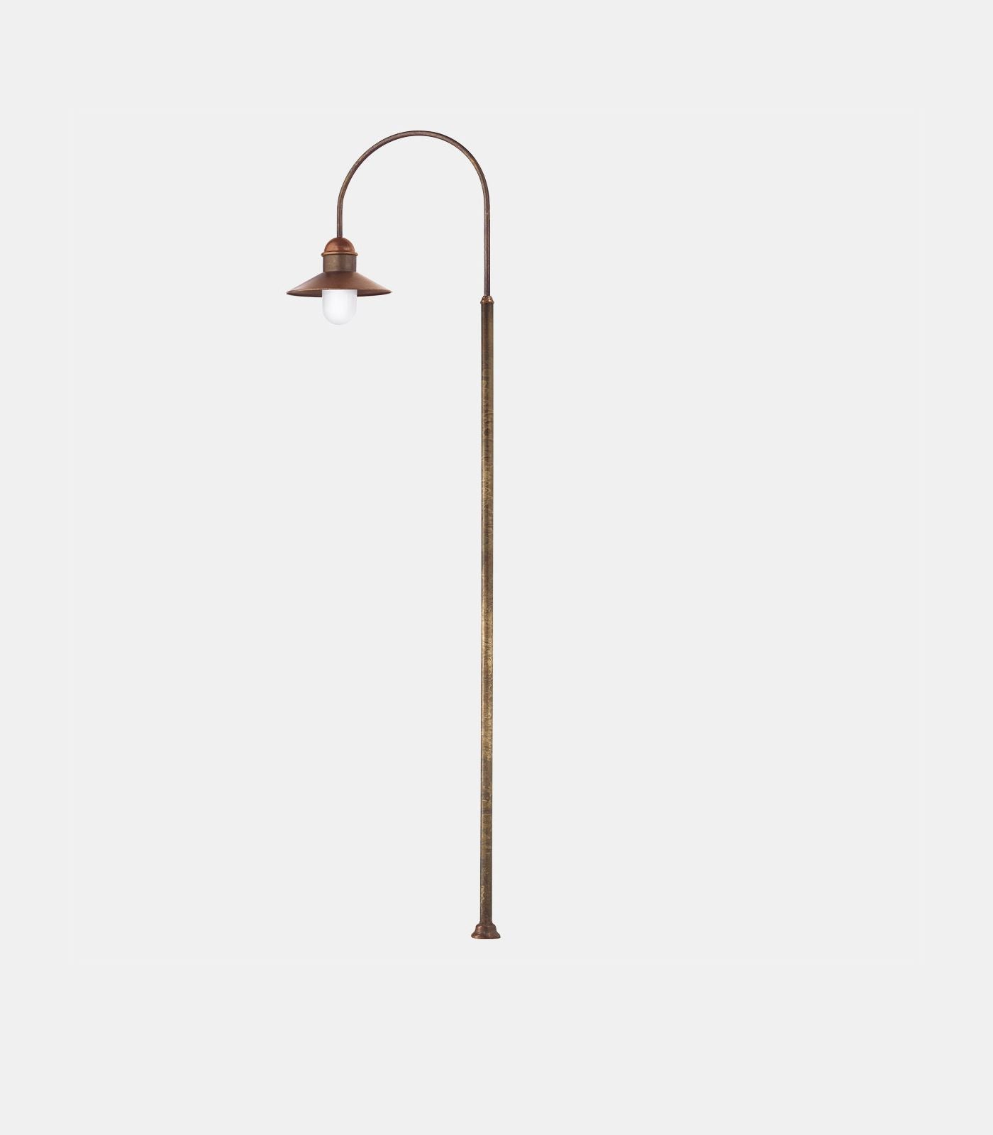 Como Heritage Post Light Antique Brass And Copper With Clear Glass