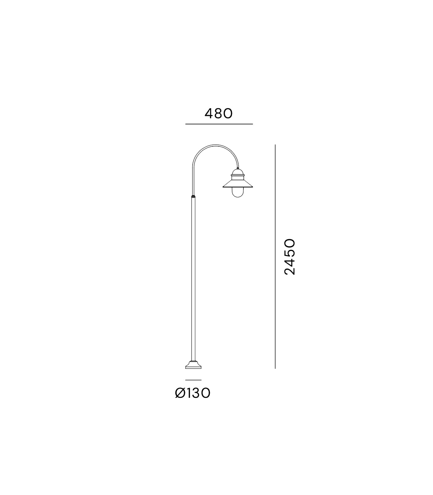 Como Heritage Post Light Antique Brass And Copper With Clear Glass