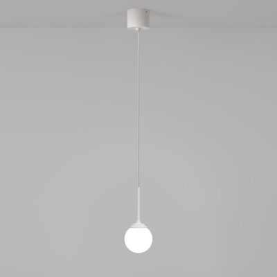 Comport Contemporary Small Globe Pendant Light White