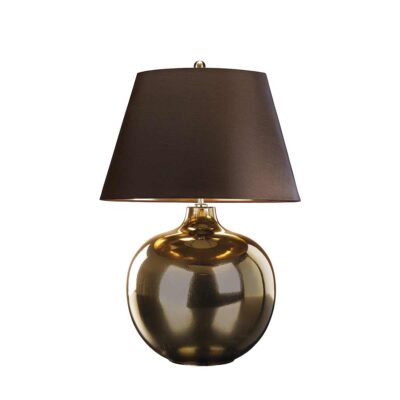 Constantia Bronze Ceramic Table Lamp with Brown Shade