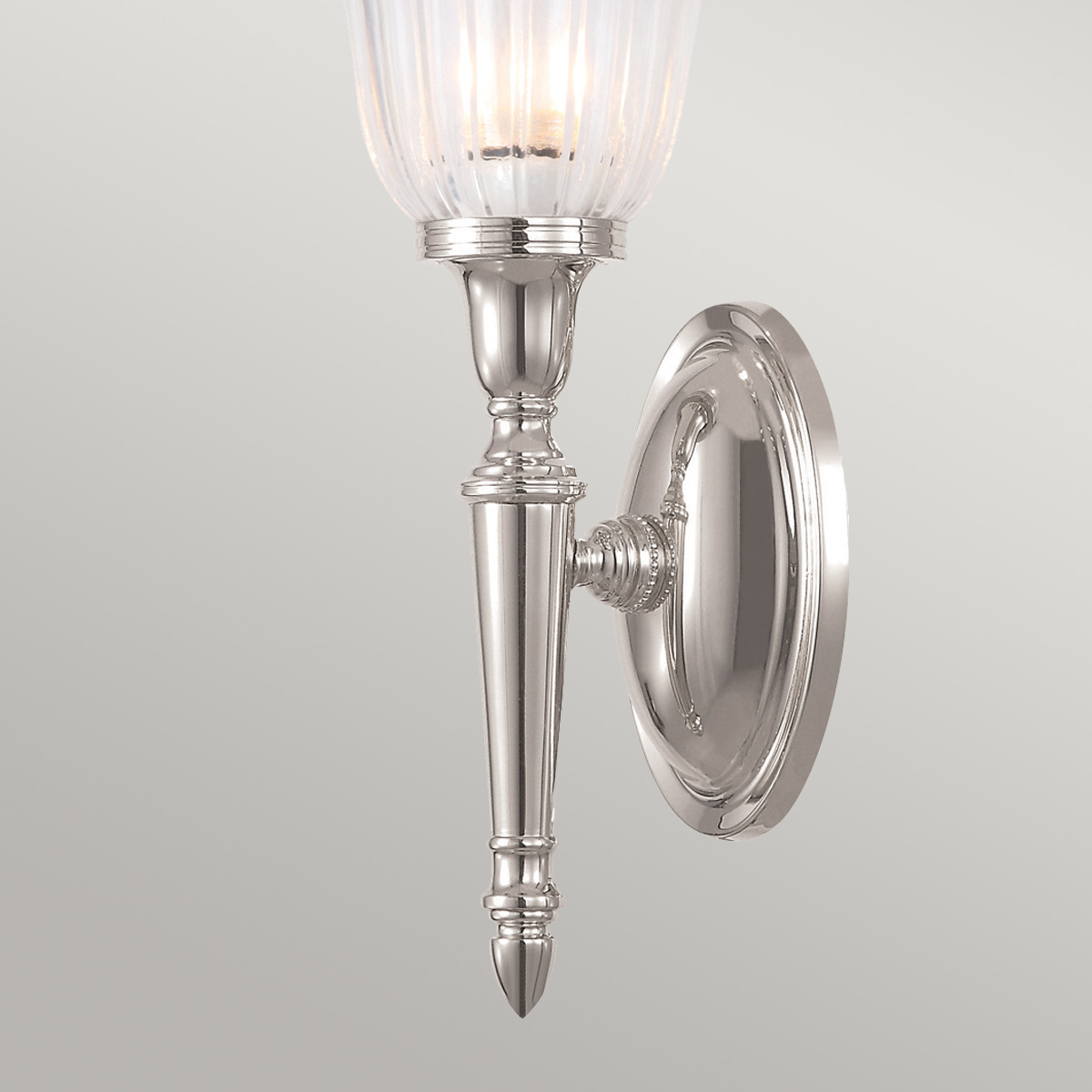 Coombewell French Provincial Wall Light Polished Nickel Coombewell French Provincial Wall Light Polished Nickel — detail view
