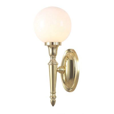 Coombewell Hamptons Globe Wall Light Polished Brass