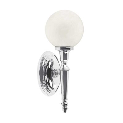 Coombewell Traditional Globe Wall Light Polished Chrome