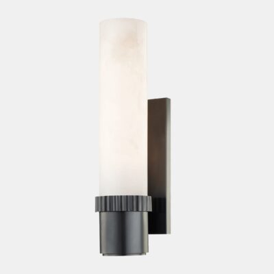Copperfield Alabaster Cylinder Wall Light Old Bronze