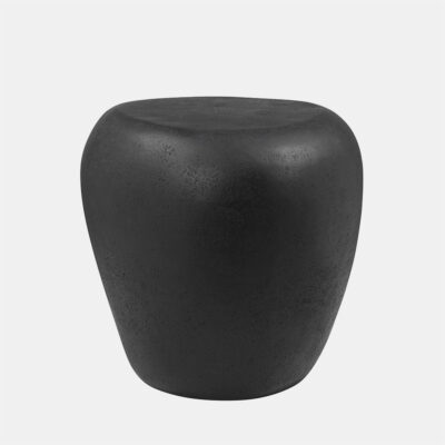 Copperfield Curved Barrel Outdoor Side Table Black