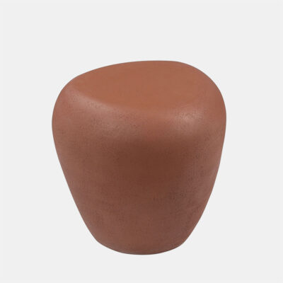 Copperfield Sculptural Concrete Outdoor Side Table Clay