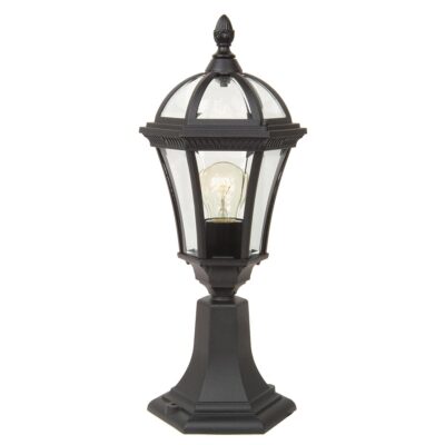 Coppermill Traditional Pedestal Lantern Black