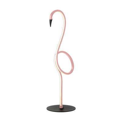 Coral Bay Contemporary Flamingo LED Table Lamp in Pink