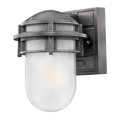 Coral Cove Mini Nautical Outdoor Wall Light Hematite Grey